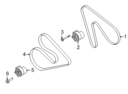 2023 Ford Transit Belts & Pulleys Diagram 3