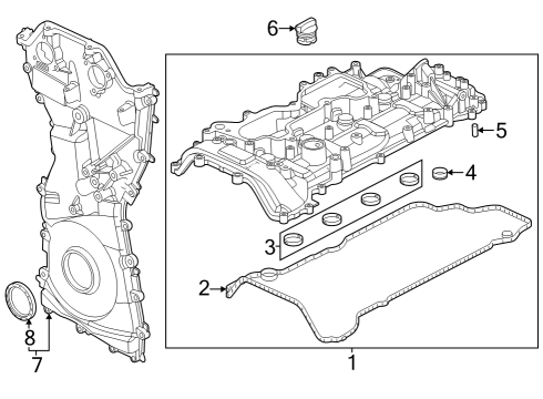 2024 Ford Mustang COVER - CYLINDER FRONT Diagram for PB5Z-6019-A