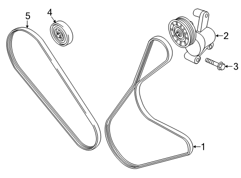 2021 Ford Edge Belts & Pulleys Diagram 1