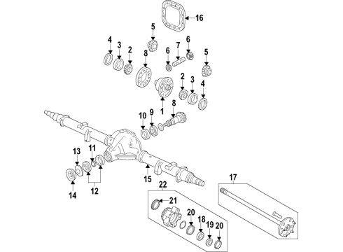 2023 Ford Transit Rear Axle, Differential, Propeller Shaft Diagram