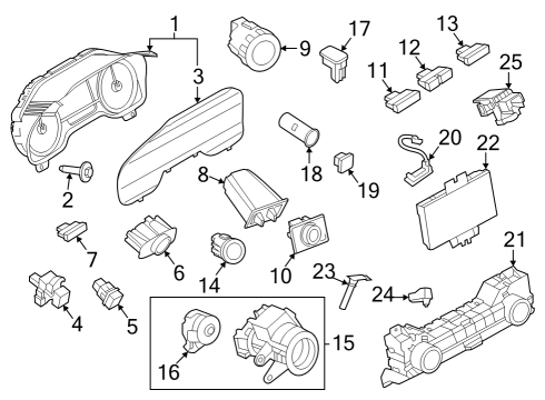 2023 Ford Expedition SWITCH ASY Diagram for NL1Z-13D730-JA