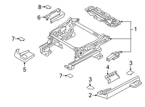 2022 Lincoln Corsair COVER - SEAT TRACK Diagram for LJ7Z-7861749-AG