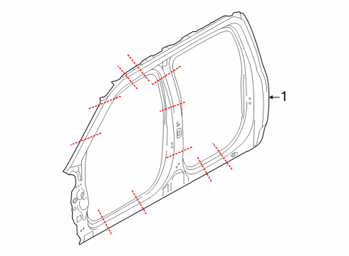 2023 Ford F-150 Lightning FRAME - DOOR Diagram for ML3Z-16211A11-B