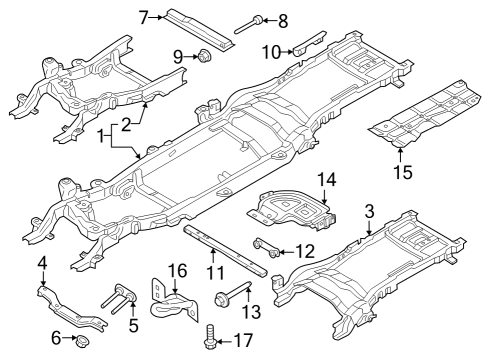 2024 Ford F-350 Super Duty FRAME ASY Diagram for PC3Z-5005-A