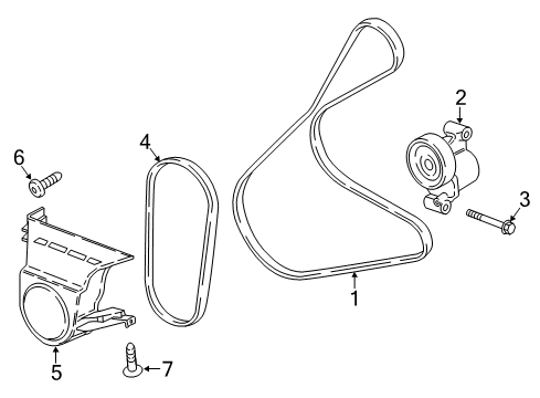 2021 Ford EcoSport Belts & Pulleys Diagram 2