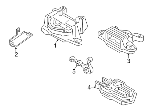 2023 Ford Maverick Engine & Trans Mounting Diagram 2