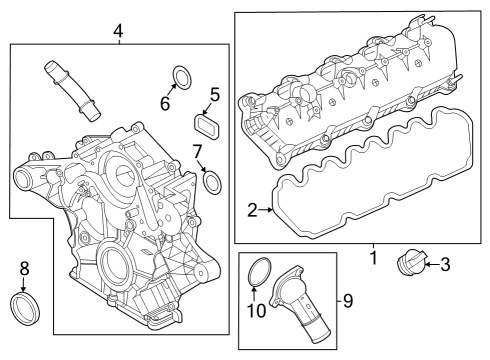 2024 Ford F-350 Super Duty Valve & Timing Covers Diagram 3