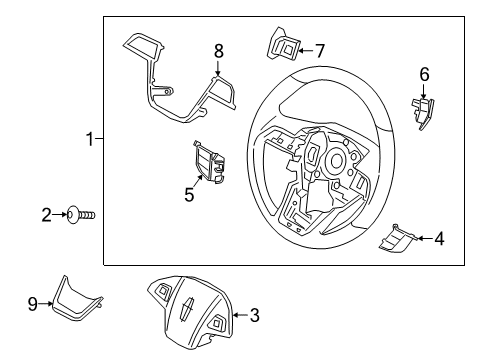 2020 Lincoln Nautilus Steering Column & Wheel, Steering Gear & Linkage Diagram 7