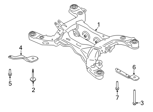 2020 Ford Police Interceptor Utility Suspension Mounting - Rear Diagram