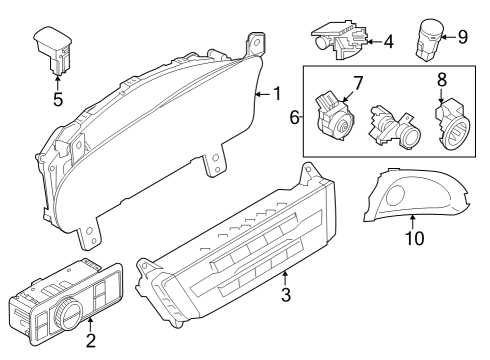 2020 Ford Explorer A/C & Heater Control Units Diagram 2