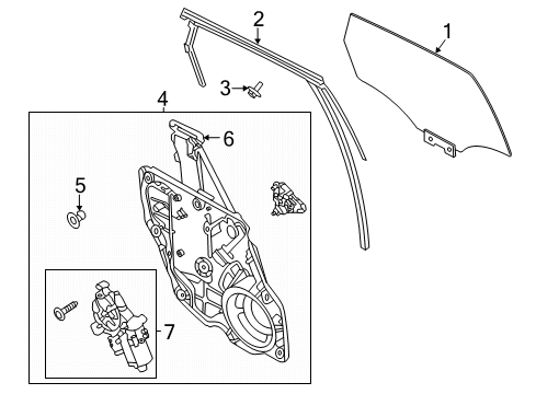 2022 Lincoln Corsair Front Door Glass & Hardware Diagram 2