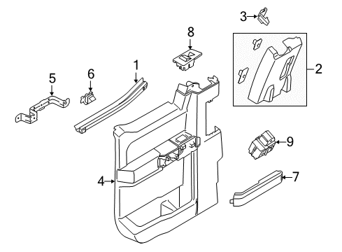 2020 Ford F-250 Super Duty Rear Door Diagram 4