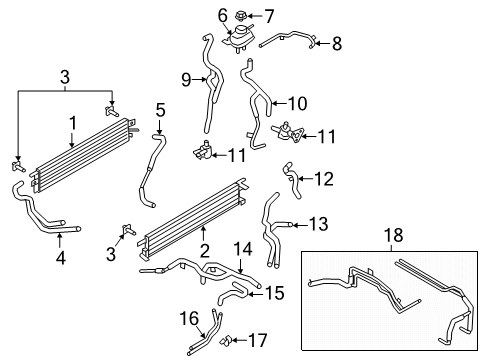 2023 Ford Police Interceptor Utility RADIATOR ASY Diagram for L1MZ-8005-G