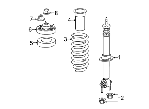 2021 Ford F-150 Struts & Components - Front Diagram 3