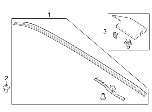 2023 Lincoln Aviator COVER - HINGE Diagram for LC5Z-7842947-AA