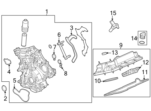 2022 Ford Bronco Valve & Timing Covers Diagram 3