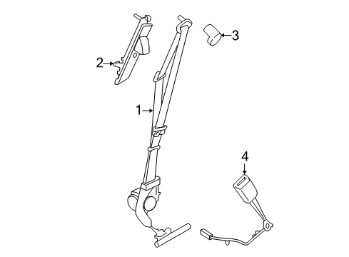 2023 Ford Edge Seat Belt Diagram 1