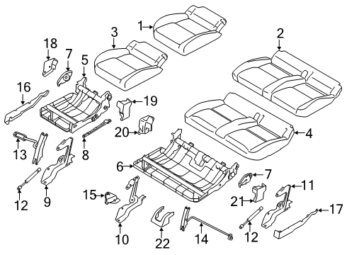 2021 Ford Transit Connect Second Row Seats Diagram 4