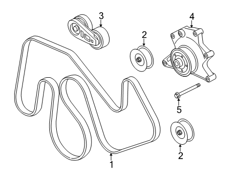 2020 Ford F-250 Super Duty Belts & Pulleys Diagram 3