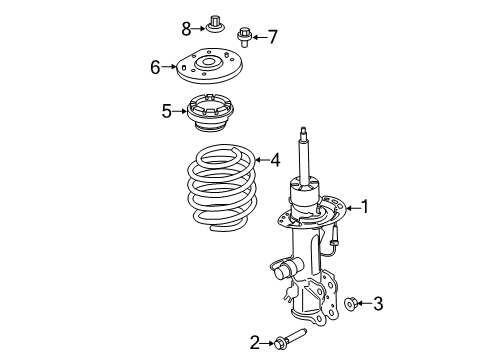 2020 Lincoln Continental Struts & Components - Front Diagram