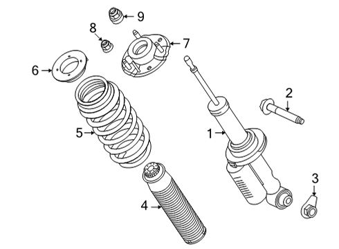 2022 Ford Bronco Struts & Components - Rear Diagram 3