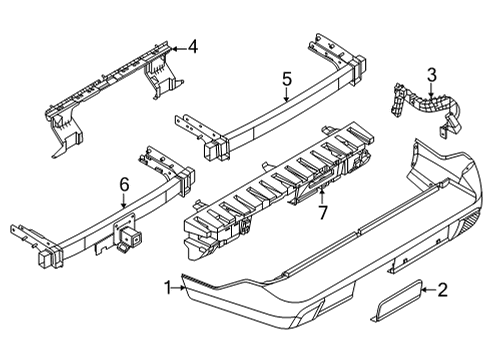 2022 Ford Maverick BUMPER ASY - REAR Diagram for NZ6Z-17724-S