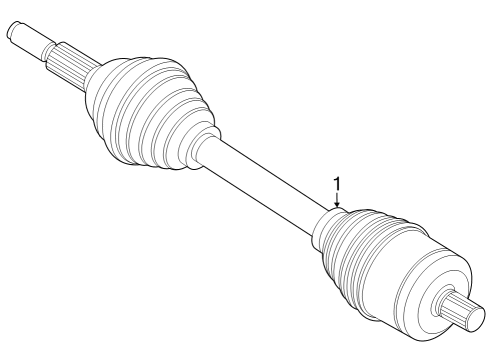 2023 Ford E-Transit SHAFT ASY - REAR AXLE Diagram for NK4Z-4K139-B