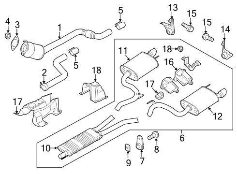 2024 Ford Mustang RESONATOR ASY Diagram for PR3Z-5A289-A