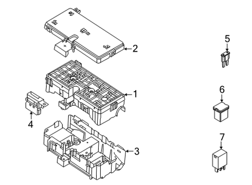 2023 Ford Bronco PANEL ASY - FUSE JUNCTION Diagram for MB3Z-14A068-Z