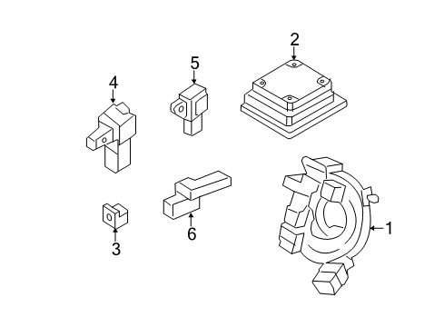 2020 Ford Police Responder Hybrid Air Bag Components Diagram 2