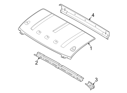 2022 Ford E-Transit Roof & Components Diagram 1