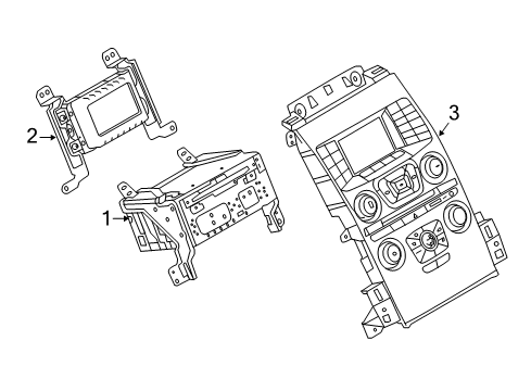 2019 Ford Police Interceptor Sedan A/C & Heater Control Units Diagram 2