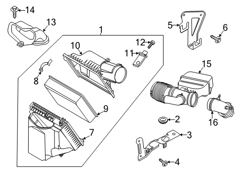 2020 Ford F-250 Super Duty Air Intake Diagram 3