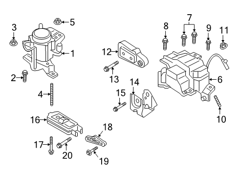 2020 Lincoln Continental Engine & Trans Mounting Diagram 2