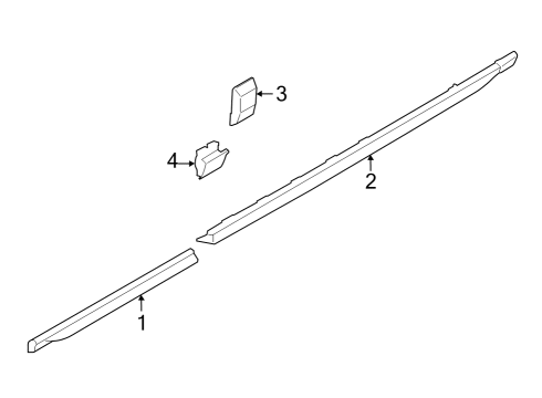 2023 Ford E-Transit Exterior Trim - Pillars Diagram 2