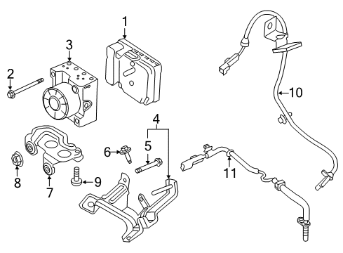 2023 Ford Edge ABS Components Diagram