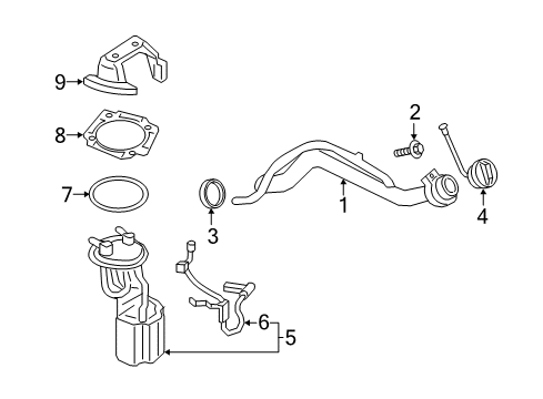 2020 Ford F-250 Super Duty Fuel System Components Diagram 3