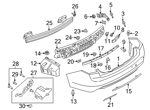 2020 Lincoln Continental Rear Bumper Diagram