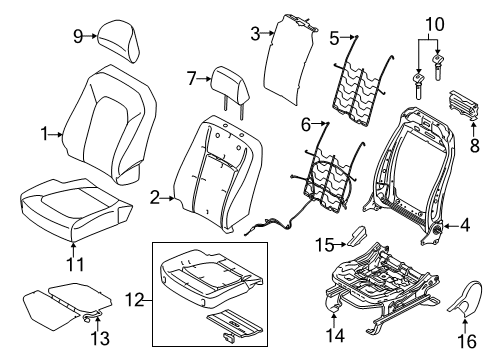 2020 Ford F-250 Super Duty ELEMENT ASY - HEATING Diagram for LL3Z-14D696-C