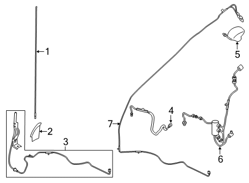 2020 Ford F-150 Antenna & Radio Diagram 1