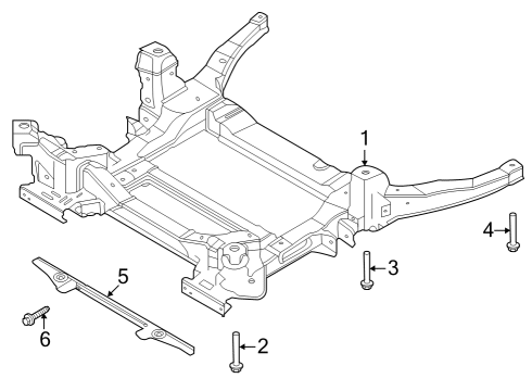 2020 Ford Police Interceptor Utility Suspension Mounting - Front Diagram 1