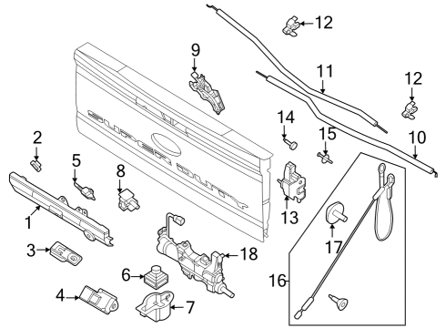 2023 Ford F-350 Super Duty BRACKET Diagram for PC3Z-19H421-C