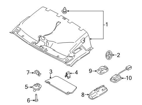 2022 Ford Transit Interior Trim - Roof Diagram 4