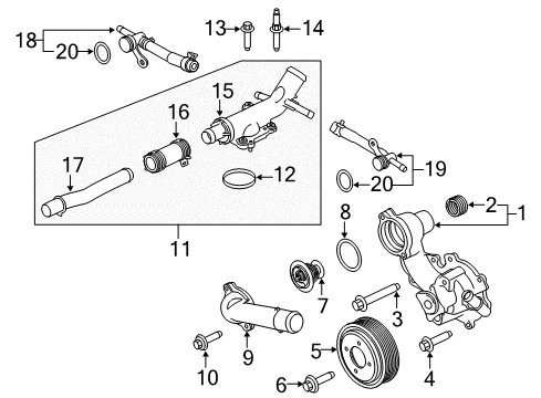 2020 Ford F-150 Water Pump Diagram 1