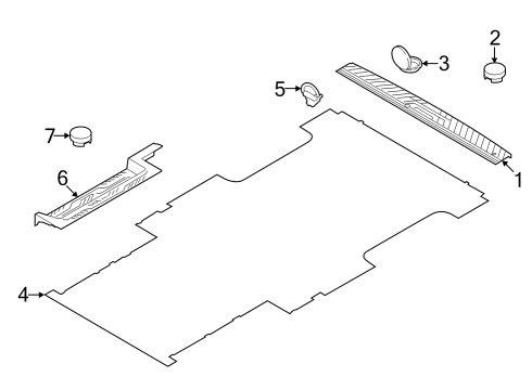 2022 Ford E-Transit Interior Trim - Rear Body Diagram 2