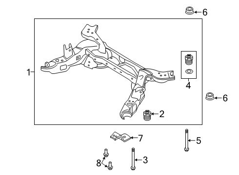 2019 Ford Police Interceptor Utility Suspension Mounting - Rear Diagram 2