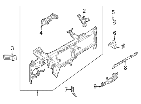 2023 Ford F-150 Lightning REINFORCEMENT Diagram for ML3Z-1504545-C