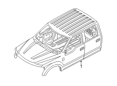 2021 Ford F-350 Super Duty Cab Assembly Diagram 1