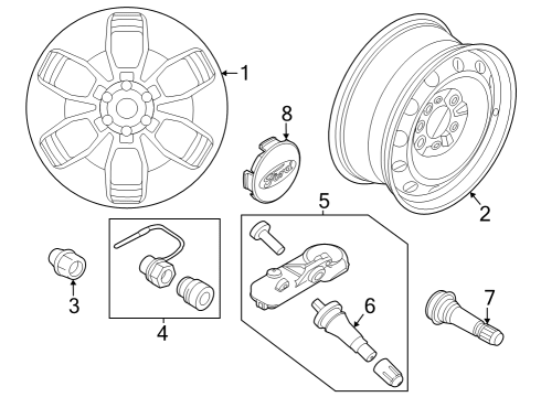 2023 Ford F-150 Lightning Wheels Diagram 3