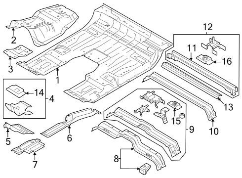 2023 Ford F-250 Super Duty Floor Diagram 3